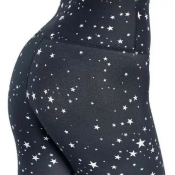 Wildfox Pants - Wildfox Women's High Waist/Rise Black White Scattered Stars Printed 7/8 Leggings